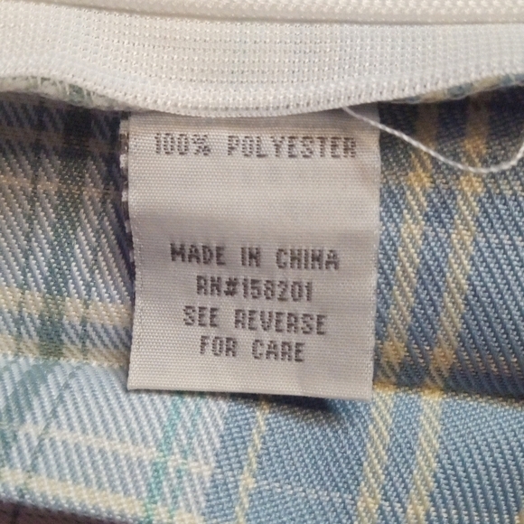 Cali 1850 Academia Pleated Side Zip Blue White Plaid Mini Skirt Size Medium - Picture 7 of 8